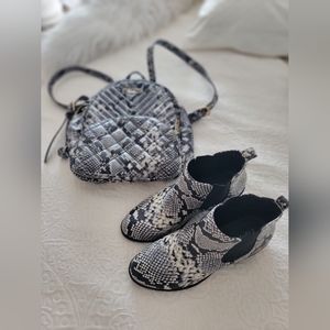 Brand new Aldo brand backpack purse and boots size 9